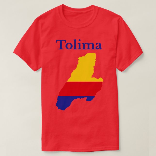 Tolima Department Karta Colombia T Shirt (Design framsida)