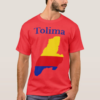 Tolima Department Karta Colombia T Shirt