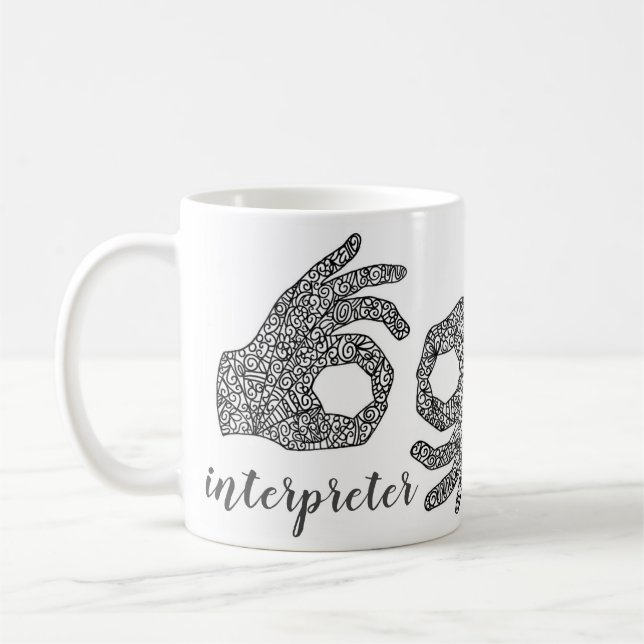 "Tolk" American Sign Language Mugg  (Vänster)