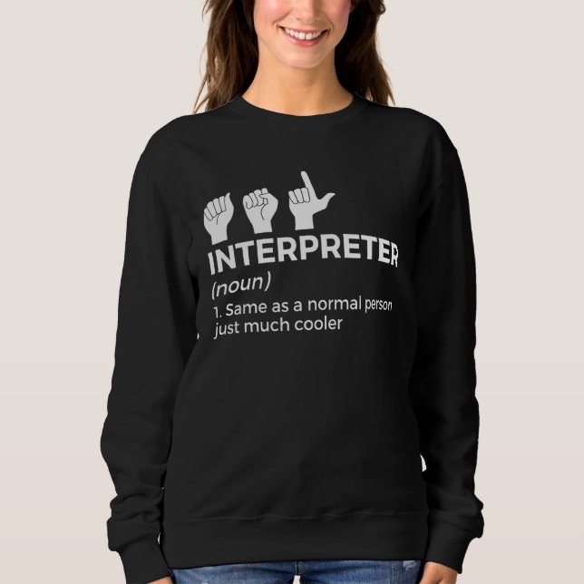 Tolk för amerikanskt teckenspråk Definition Amerik T Shirt (Framsida)