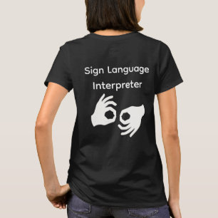 Tolk för teckenspråk Kvinnors t-shirt Svart