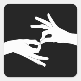 Tolk Fyrkantigt Klistermärke