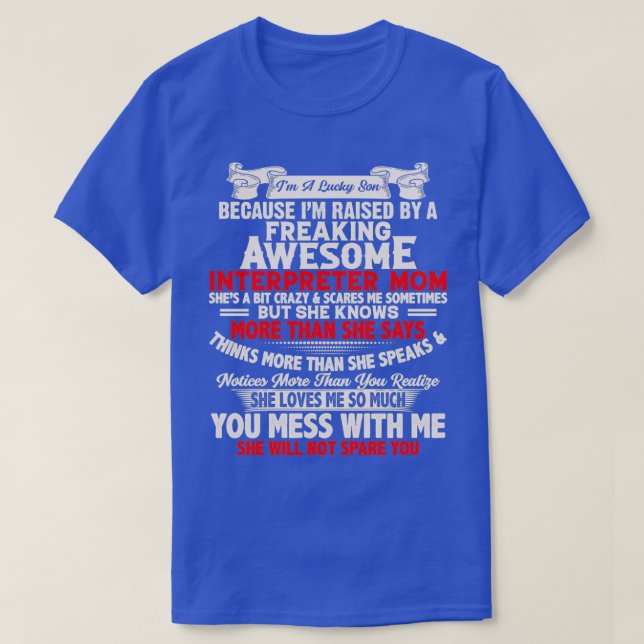 Tolkaren Fantastisk tolk Mamma T Shirt (Design framsida)