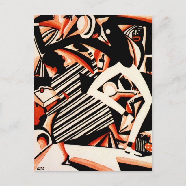 Tolkning av Harlem Jazz Vykort (Framsida)