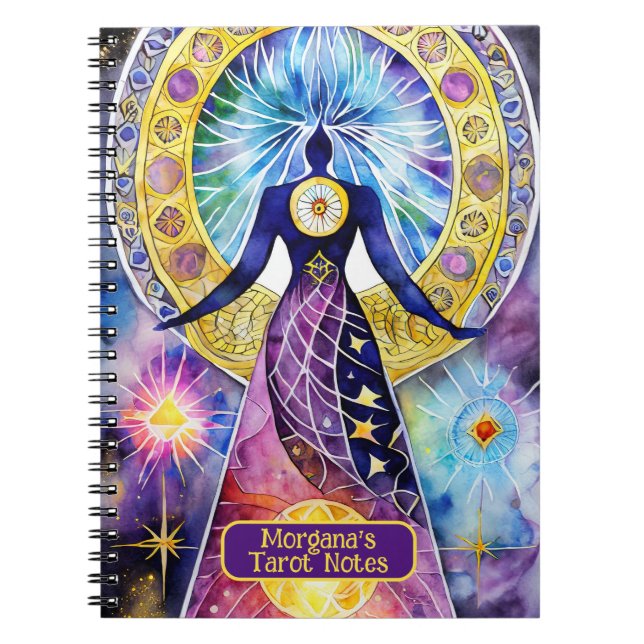 Tolkning av kartomans och Tarot Card-läsning Anteckningsbok (Framsidan)