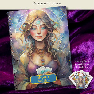 Tolkning av kartomans och Tarot Card-läsning Anteckningsbok