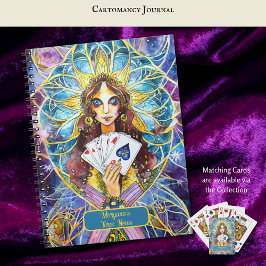 Tolkning av kartomans och Tarot Card-läsning Anteckningsbok