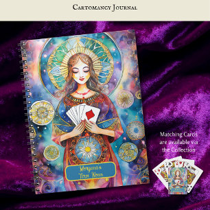 Tolkning av kartomans och Tarot Card-läsning Anteckningsbok
