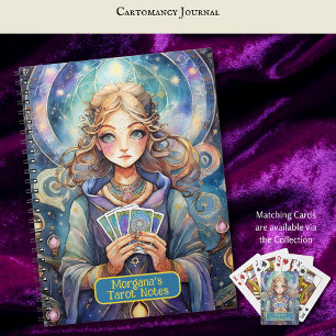 Tolkning av kartomans och Tarot Card-läsning Anteckningsbok