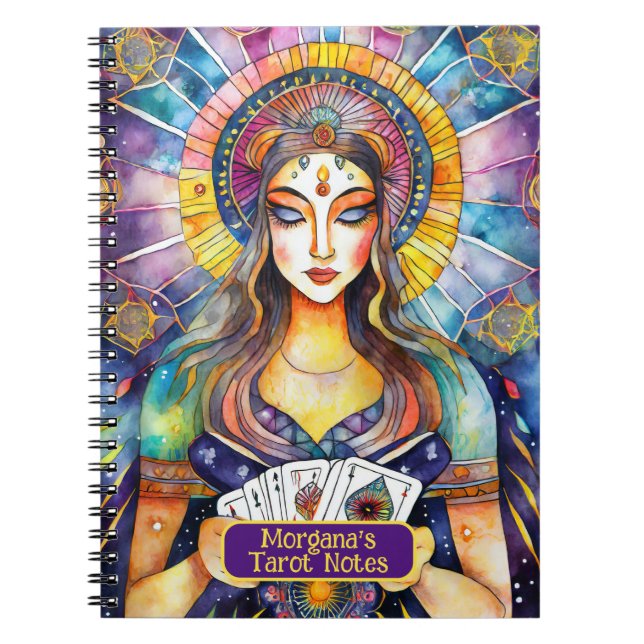 Tolkning av kartomans och Tarot Card-läsning Anteckningsbok (Framsidan)