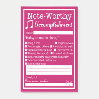 Tolkning av musikklass Student Post-it Block