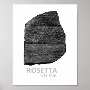 Tolkning av nyckel i Rosetta Stone-faraoh-språk Poster