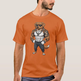 Toller Hund, muskulös, tatuerad, kroppsbyggare  T Shirt