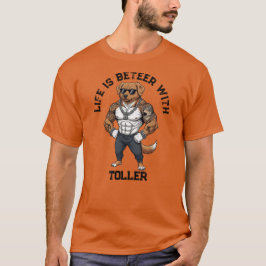 Toller Hund, muskulös, tatuerad, kroppsbyggare  T Shirt
