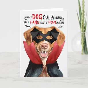 Toller Retriever Hund Funny Count DOGcula Hallowee Helgkort