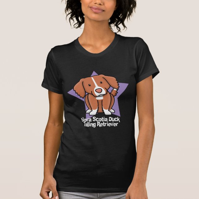 Tolling Retriever för Kawaii stjärnaNova Scotia T-shirt (Framsida)