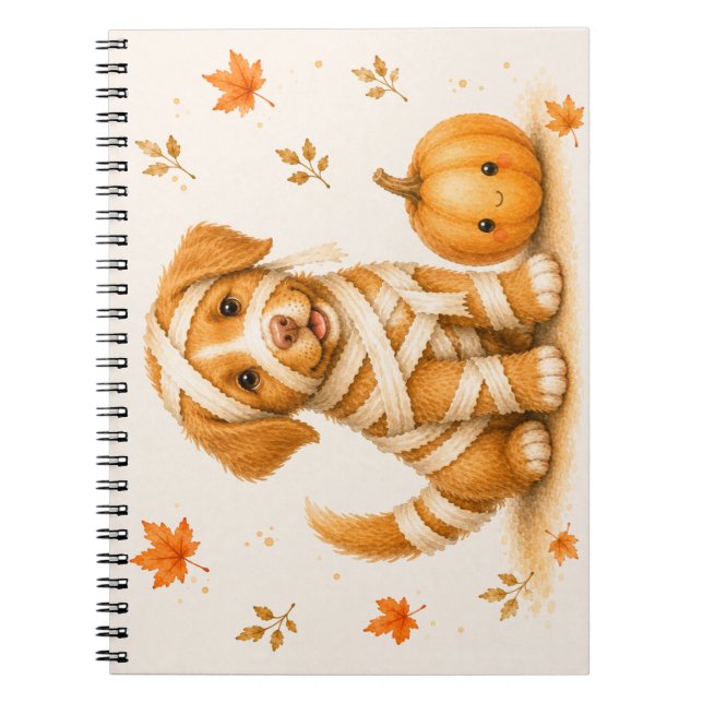 Tolling Retriever Mummie Halloween Anteckningsbok (Framsidan)