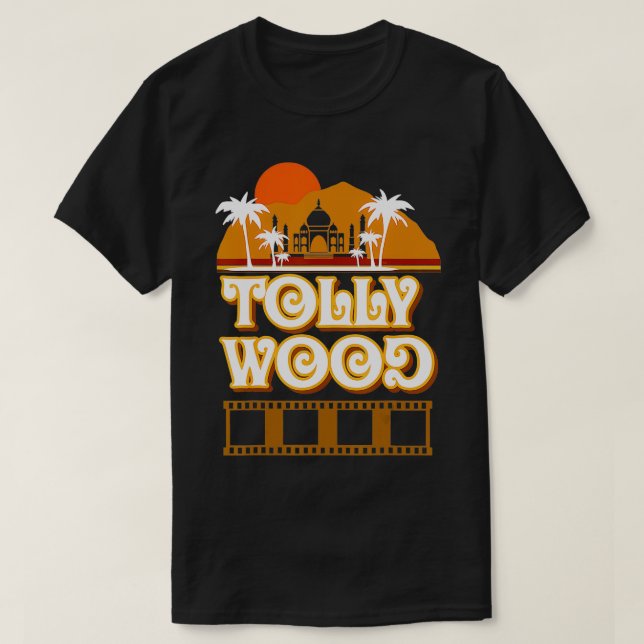 Tollywood Retro Telugu Indian Cinema Älskare Vinta T Shirt (Design framsida)