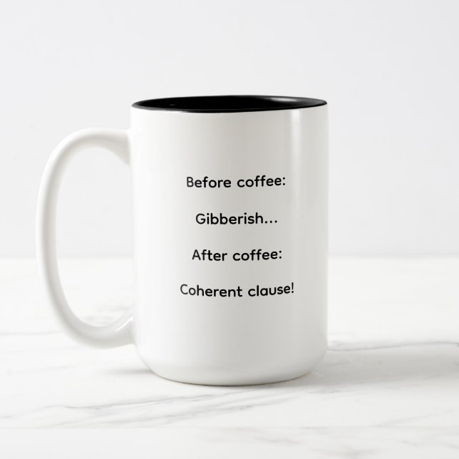 ToLN Kaffe Mugg Före & Efter (Vänster)
