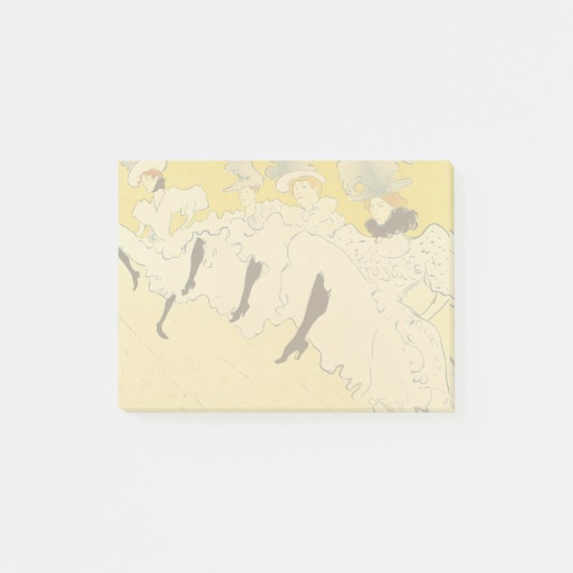 Tolouse-Lautrec Dancing Girls Yellow Poster Art Post-it Block (Framsida)