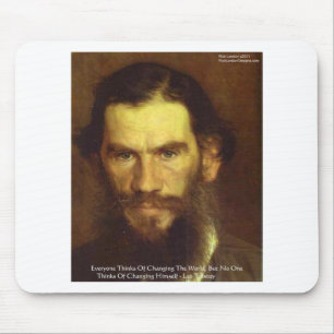 Tolstoj "Förändra dig själv" Visdoms Citat Gåvor & Musmatta