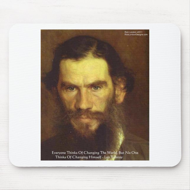 Tolstoj "Förändra dig själv" Visdoms Citat Gåvor & Musmatta (Framsidan)