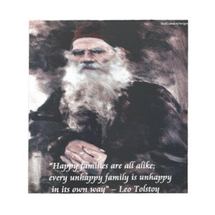 Tolstoy Anna Karenina Lycklig Families Alike Quote Anteckningsblock