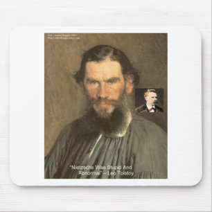 Tolstoy "Nietzsche = Dum" Citat Gåvor T-shirts Etc Musmatta