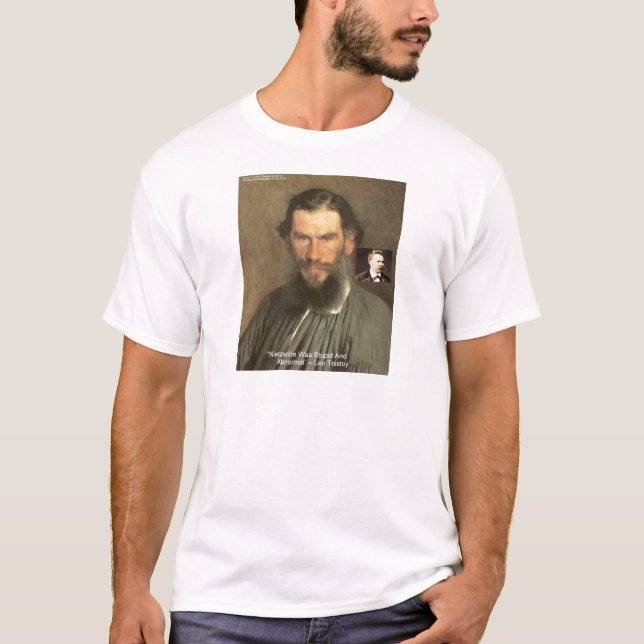 Tolstoy ’Nietzsche = Stupid’ Quote Gifts Tees Etc Tröja (Framsida)