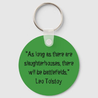 Tolstoy Vegetarian Quote Nyckelring