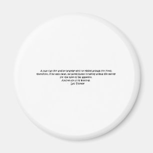 Tolstoy vegetariskt citationstecken magnet