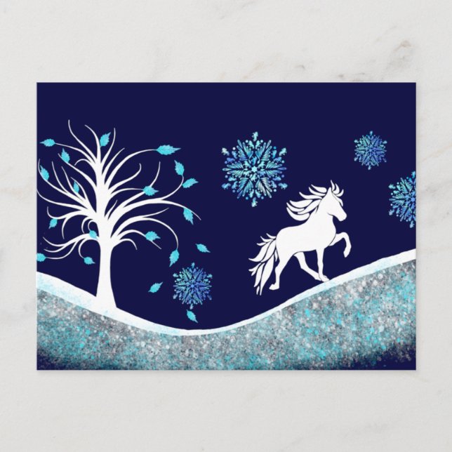 Tölter im Schnee Vykort (Framsida)