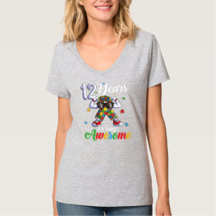 Tolv 12 år Autistic Boy Girl Bday Autism T Shirt