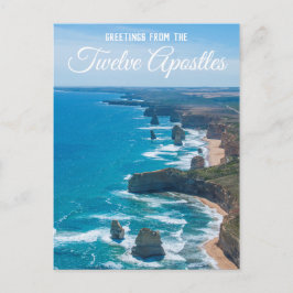 Tolv apostlar Great Ocean Road Flyg Luftbild Vykort