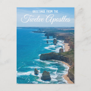 Tolv apostlar Great Ocean Road Flyg Luftbild Vykort