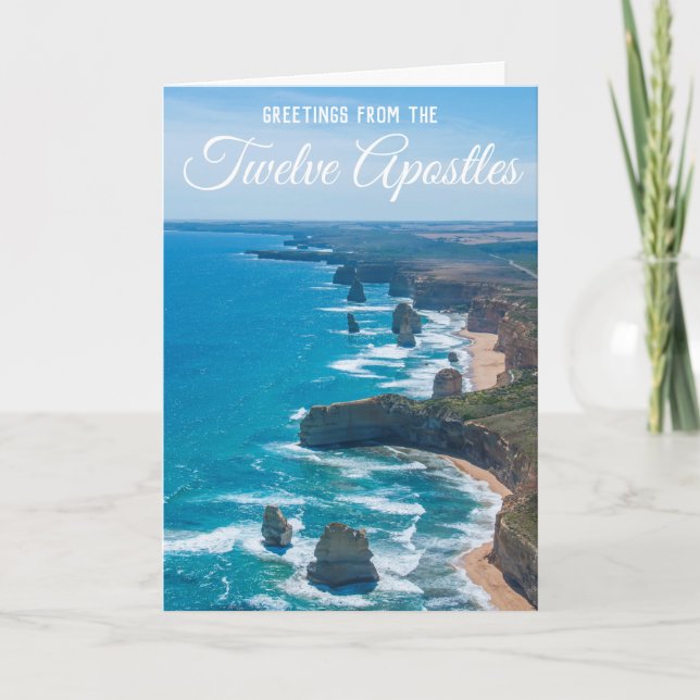 Tolv apostles Underbar Ocean Road Luft Aerial Kort (Framsida)