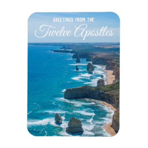 Tolv apostles Underbar Ocean Road Luft Aerial Magnet