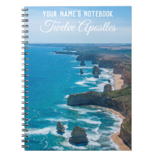 Tolv apostles Underbara Ocean Road Luft Aerial Pho Anteckningsbok