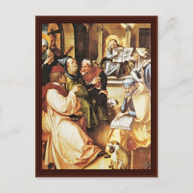 Tolv år gammal Jesus i Temple Vykort (Framsida)