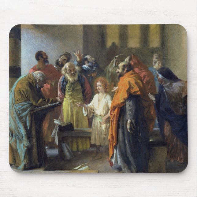 Tolv-år gammala Jesus i tempelet, 1851 Musmatta (Framsidan)