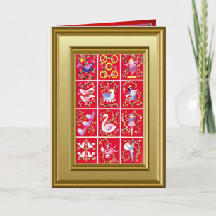 Tolv dagar av jul helgkort