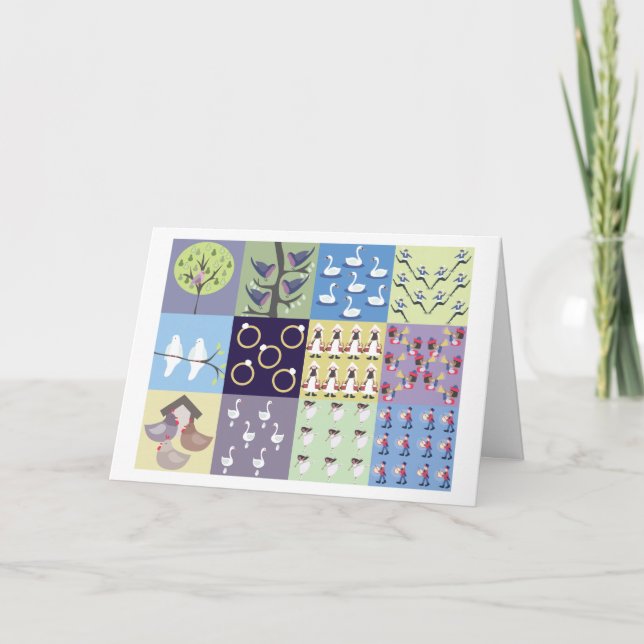 Tolv dagar av jul helgkort (Framsida)