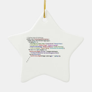 Tolv dagar av jul i Java Julgransprydnad Keramik