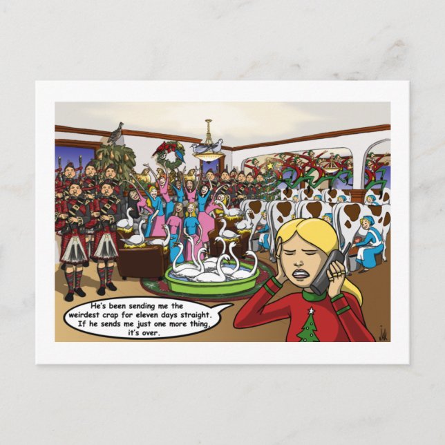 Tolv dagar av julkortet helg vykort (Framsida)