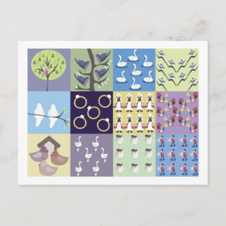 Tolv dagar med julkort helg vykort