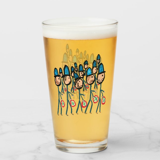 Tolv drummer Drummers Glaskopp (Framsida fylld)