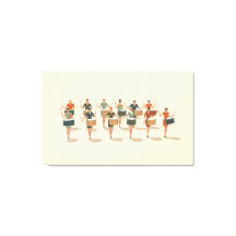 Tolv Drummers Drumming Mid Mod Stencil-Stil 1