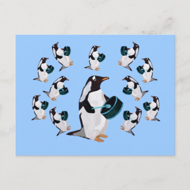 Tolv drummers Drumming Postcards Vykort (Framsida)