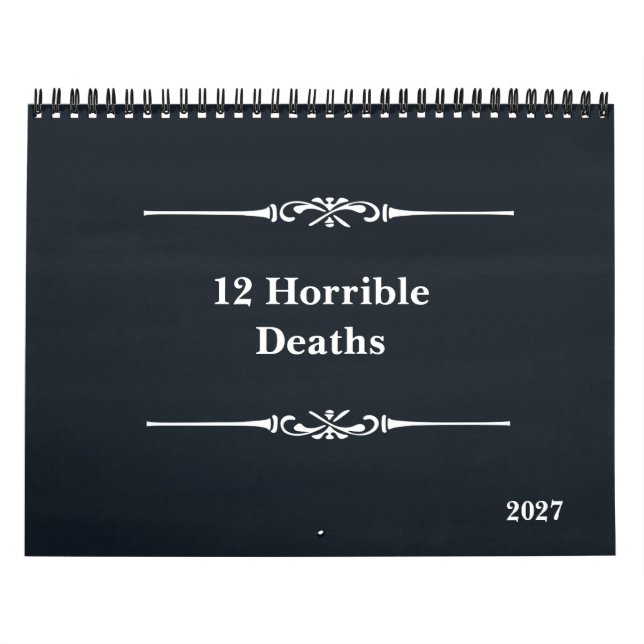 Tolv Förfärliga Dödsfall 2027 Kalender (Omslag)