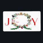 Tolv Hundar av julklapp Märkre Sticker Fraktsedel<br><div class="desc">Ett glatt klistermärke för märkre av gåvor kompletterar Gullivers gåva paket i Änglar.Skydda ett färgstarkt band med den här glatta etiketten! Du kan ta bort "till och från" för att skriva ett mer personligt meddelande.</div>